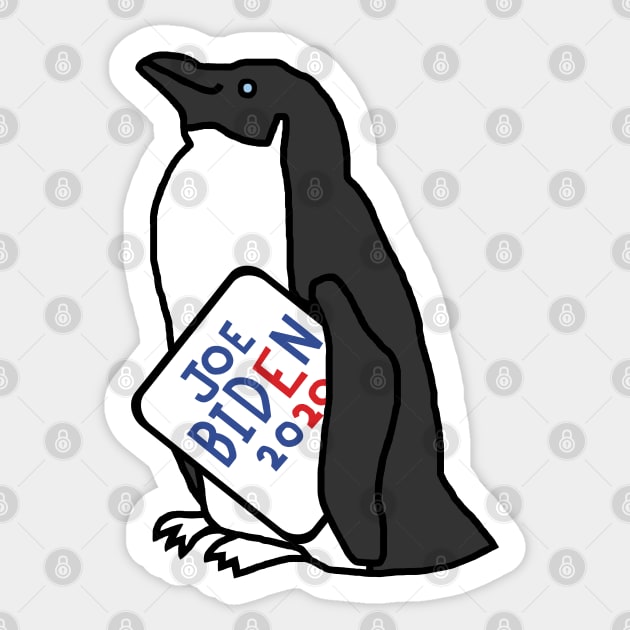 Small Penguin with Joe Biden 2020 Sign Sticker by ellenhenryart